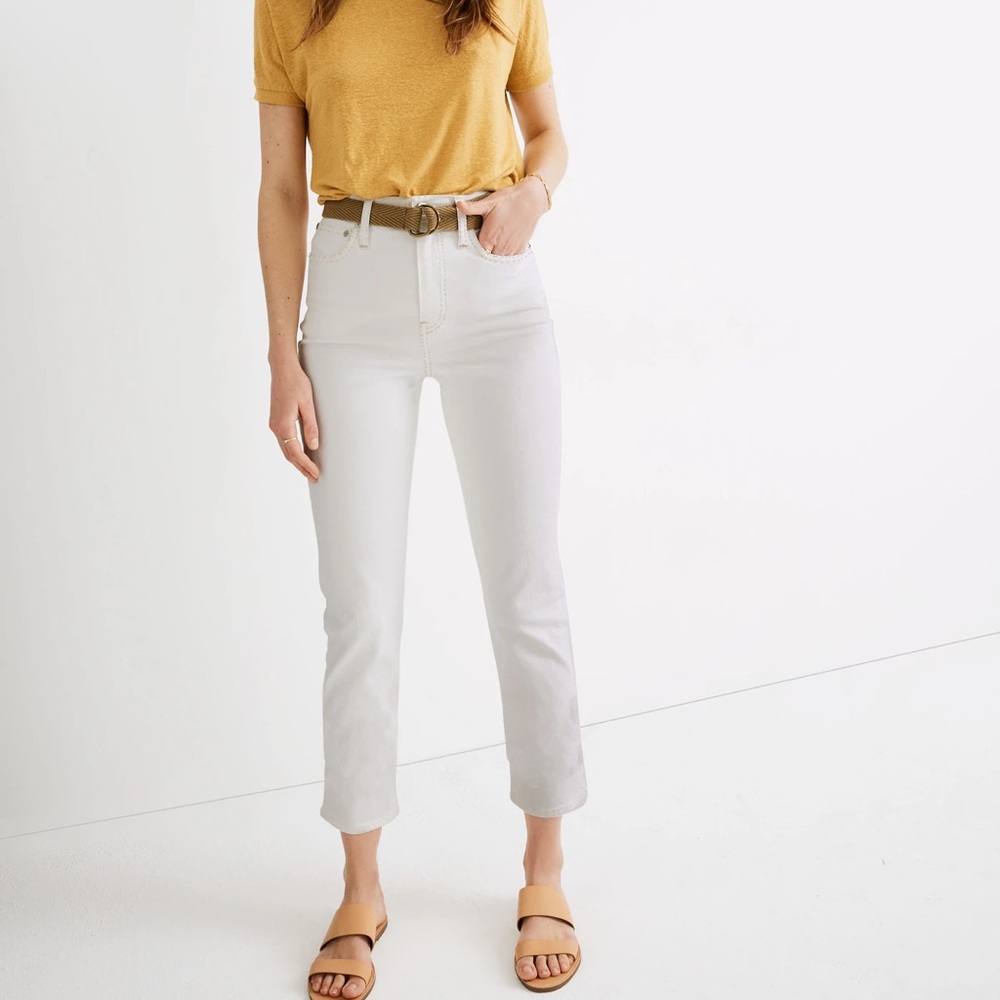 Madewell - Classic Straight Jeans in Tile White - Size 25